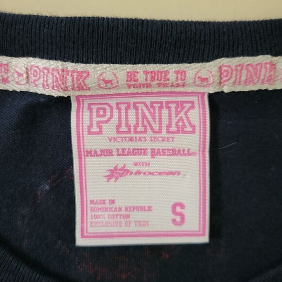Pink Victoria's Secret Navy Minnesta Twins Embellished Crew Short Sleeve Tee - Picture 2 of 12